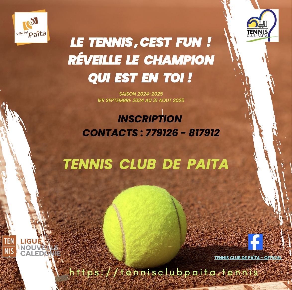 Tennis Club de Paita, TC PAITA, Ville de Paita, ligue de tennis Nouvelle Calédonie, ligue Calédonienne de Tennis