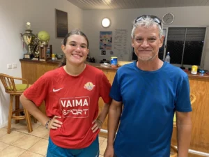 Heata-Nui et Gil FESSARD, Coach au Tennis Club de Paita